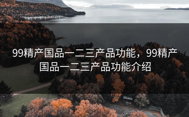 99精产国品一二三产品功能，99精产国品一二三产品功能介绍