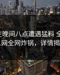 主持人在晚间八点遭遇猛料 全网炸裂，91网全网炸锅，详情揭秘