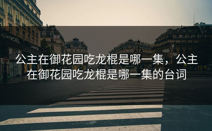 公主在御花园吃龙棍是哪一集,公主在御花园吃龙棍是哪一集的台词 公主在御花园吃龙棍是哪一集,公主在御花园吃龙棍是哪一集的台词